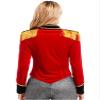 iiniim Womens Circus Ringmaster Costume Long Sleeve Fringed Button Down Jacket Coat Halloween Cosplay Costume Red 3X-Large view 3