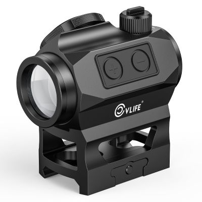 CVLIFE JackalHowl Compact Green Dot Sight, 2 MOA Motion Awake Green Dot Optics Reflex Sights,IPX7 Waterproof Scope with Low Mount and Co-Witness Riser Mount