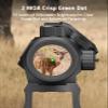 CVLIFE JackalHowl Compact Green Dot Sight, 2 MOA Motion Awake Green Dot Optics Reflex Sights,IPX7 Waterproof Scope with Low Mount and Co-Witness Riser Mount view 2