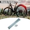 X AUTOHAUX 36 Pcs 14G J Bend 266mm x 2mm Bike Bicycle Spokes with Nipples Steel Silver Tone view 2