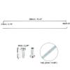 X AUTOHAUX 36 Pcs 14G J Bend 266mm x 2mm Bike Bicycle Spokes with Nipples Steel Silver Tone view 3