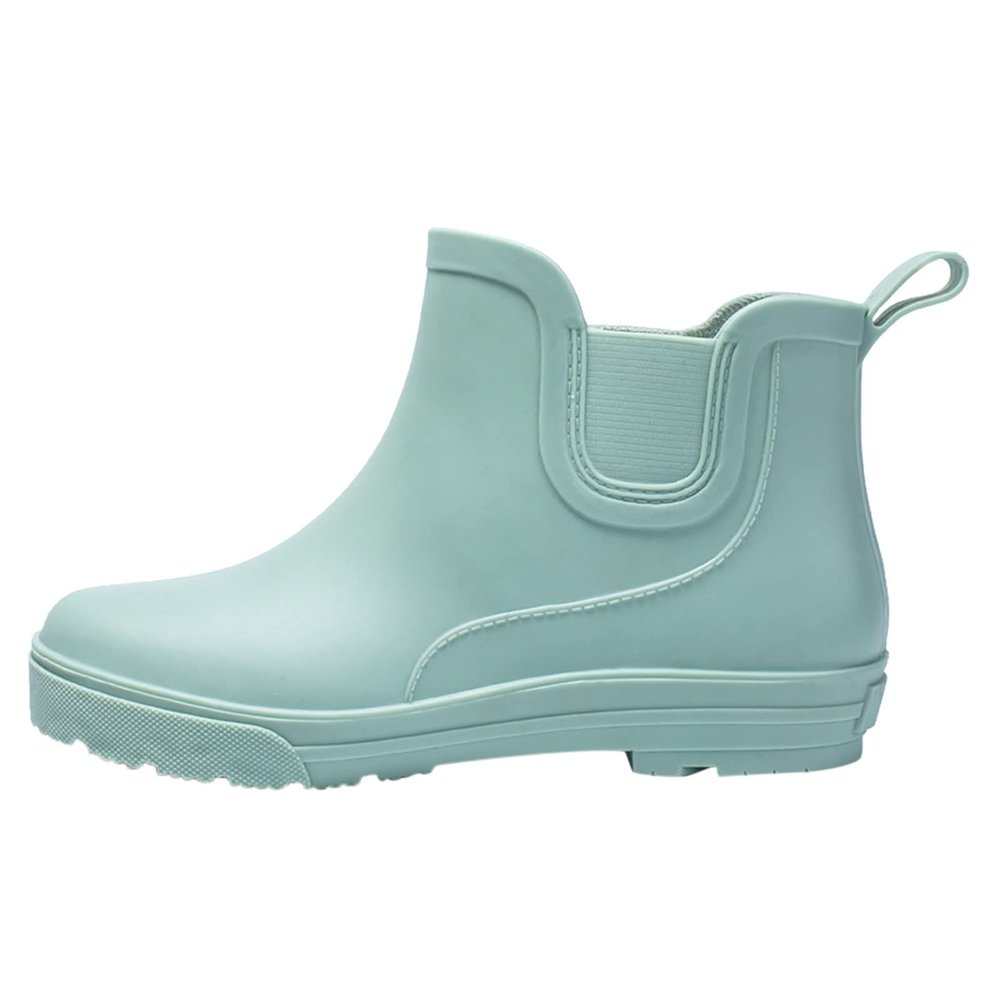Boots Women Non Slip Detachable With Cotton Inside Rain Boots Outdoor Rubber Shoes over The Shoe Rain (Mint Green, 7.5)