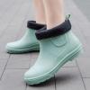 Boots Women Non Slip Detachable With Cotton Inside Rain Boots Outdoor Rubber Shoes over The Shoe Rain (Mint Green, 7.5) view 2