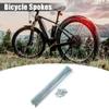 X AUTOHAUX 36 Pcs 14G J Bend 270mm x 2mm Bike Bicycle Spokes with Nipples Steel Silver Tone view 2