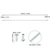 X AUTOHAUX 36 Pcs 14G J Bend 270mm x 2mm Bike Bicycle Spokes with Nipples Steel Silver Tone view 3