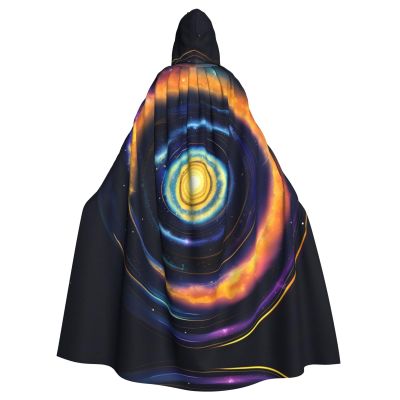 BrUgui Space Spiral Cosmic Energy Cloak Hooded Women Men - Hood Costume for Halloween, Hooded Cloak Parties, and Cosplay Cape