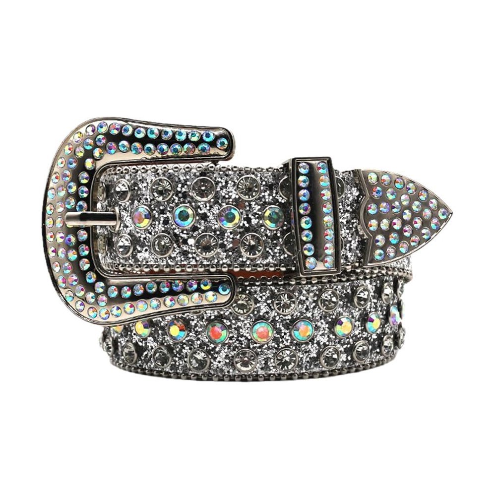 Azedssw Luxury Strap Belts Men Women Rhinestones Belt For Jean Western Pin Buckle Belt Fashion Diamond Studded Belt