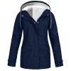 Deals of The Day Womens Winter Coats Mid Length Sherpa Lined Warm Heavy Jackets Thickened Windproof Outerwear with Fur Hood Winter Coats for Women view 1