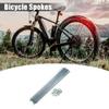 X AUTOHAUX 36 Pcs 14G J Bend 260mm x 2mm Bike Bicycle Spokes with Nipples Steel Silver Tone view 2