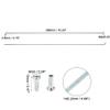 X AUTOHAUX 36 Pcs 14G J Bend 260mm x 2mm Bike Bicycle Spokes with Nipples Steel Silver Tone view 3