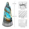 BrUgui Turquoise Marble Cloak Hooded Women Men - Hood Costume for Halloween, Hooded Cloak Parties, and Cosplay Cape view 3
