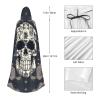 BrUgui Skull Yoga and flower Cloak Hooded Women Men - Hood Costume for Halloween, Hooded Cloak Parties, and Cosplay Cape view 3