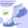 SAPJYA Womens Ankle Comfort Cushioned Anti-blister Wicking Athletic Running Socks 5 Pairs view 3
