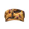 A Brood of Chickens Print Adult Sunscreen Visor Cap Sports Adjustable Sun Hat Cap for Beach Pool Golf Tennis Unisex view 1