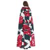 BrUgui Rose Flower Floral Picture Cloak Hooded Women Men - Hood Costume for Halloween, Hooded Cloak Parties, and Cosplay Cape view 2