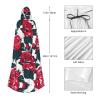BrUgui Rose Flower Floral Picture Cloak Hooded Women Men - Hood Costume for Halloween, Hooded Cloak Parties, and Cosplay Cape view 3