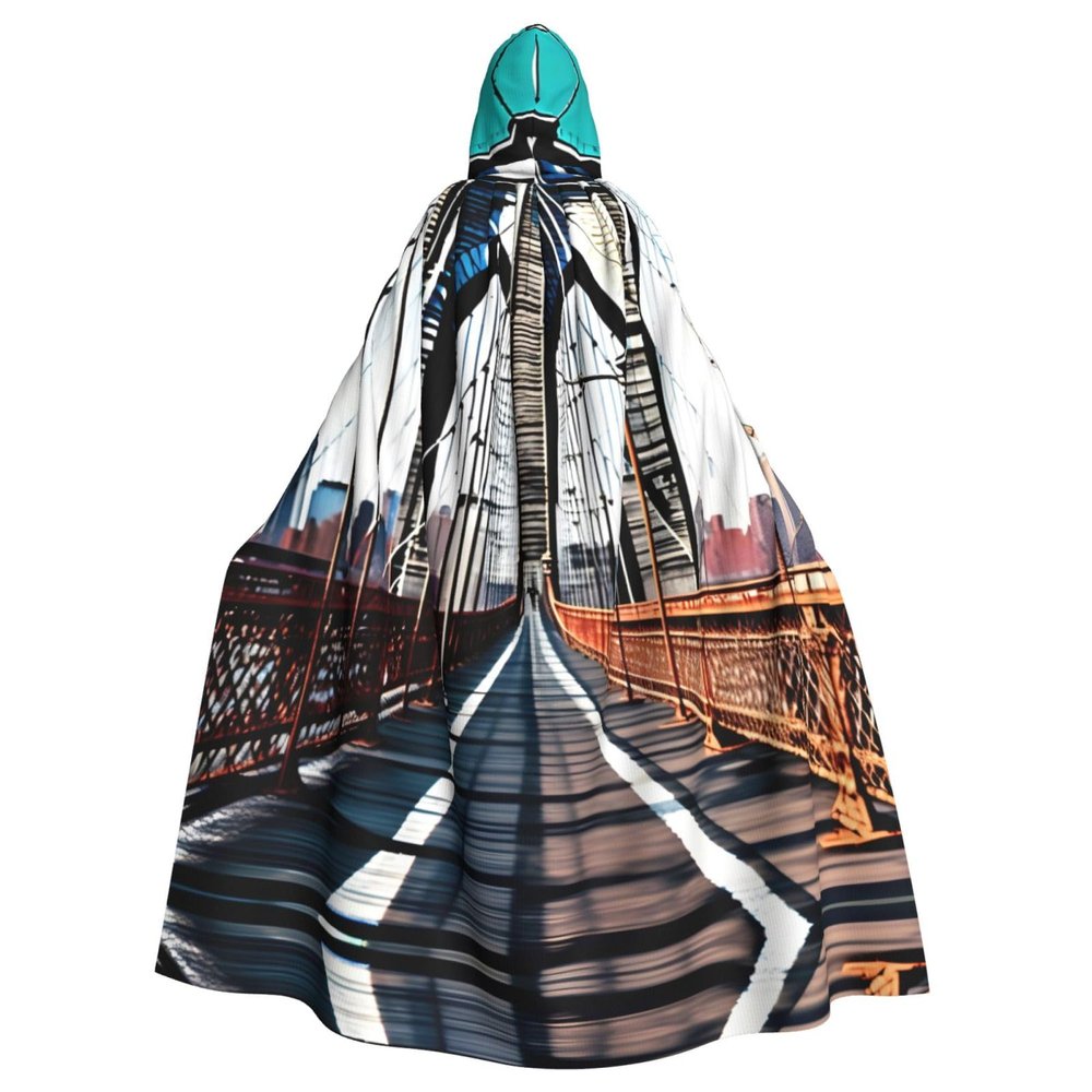 Brooklyn Bridge Cloak Hooded Women Men - Hood Costume for Halloween, Hooded Cloak Parties, and Cosplay Cape