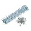 X AUTOHAUX 36pcs 14G J Bend Bicycle Steel Spokes 177mm 6.97" Cycle Spokes with Brass Nipples Steel Spokes for Mountain Bike MTB view 1