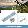 X AUTOHAUX 36pcs 14G J Bend Bicycle Steel Spokes 177mm 6.97" Cycle Spokes with Brass Nipples Steel Spokes for Mountain Bike MTB view 2