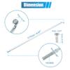 X AUTOHAUX 36pcs 14G J Bend Bicycle Steel Spokes 177mm 6.97" Cycle Spokes with Brass Nipples Steel Spokes for Mountain Bike MTB view 4