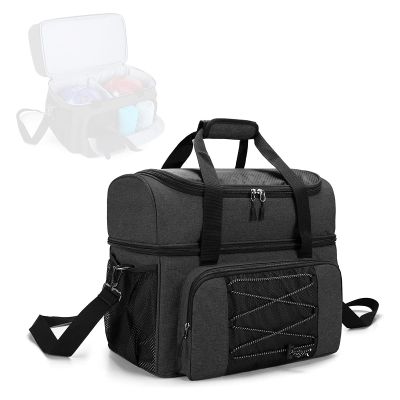 IUPPA Bowling Bag for 2 Balls Portable Bowling Tote Bag with Padded Ball Holder for Double Ball and Pair of Bowling Shoes up to Mens 16