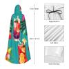 BrUgui Tropical Cocktails Cloak Hooded Women Men - Hood Costume for Halloween, Hooded Cloak Parties, and Cosplay Cape view 3