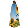 BrUgui sunflowers sun Cloak Hooded Women Men - Hood Costume for Halloween, Hooded Cloak Parties, and Cosplay Cape view 2