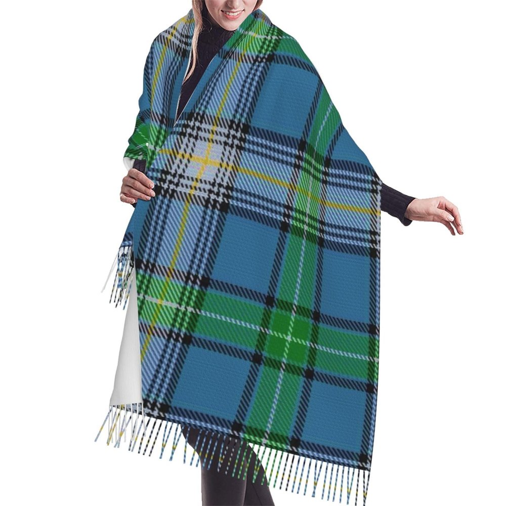 LMNSWDA Scottish Clan MacDowall Tartan Plaid Women's Fashion Cashmere Feel with Tassel Large scarf warm party shawl Wraps