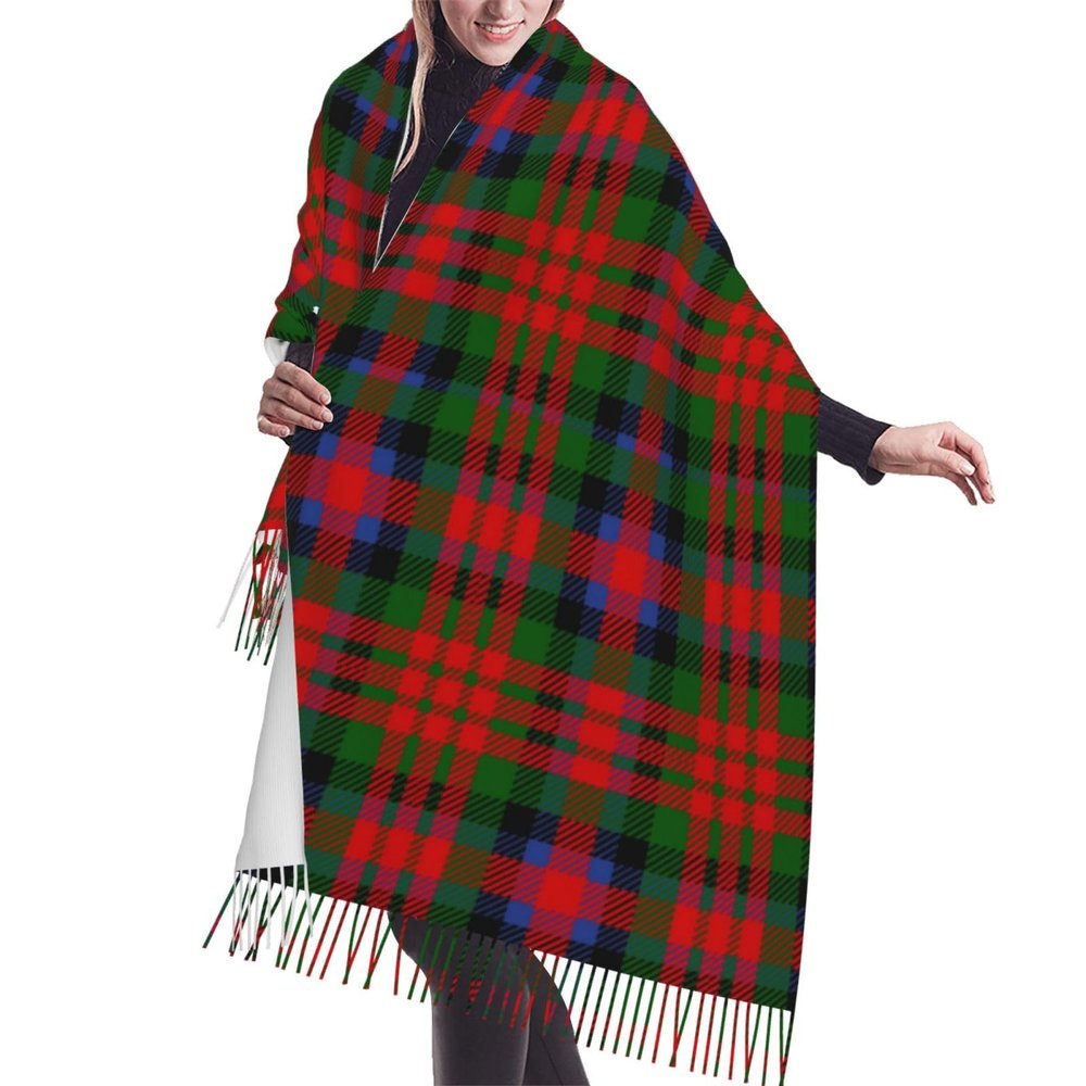 LMNSWDA Scottish Clan MacDuff Tartan Plaid Women's Fashion Cashmere Feel with Tassel Large scarf warm party shawl Wraps