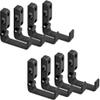 DeYoungArbeit Foldable Gun Rack Wall Mount - 2.3" Deep Vegan Leather Coated Hooks for Scoped Rifles | Secure Firearm Storage with Lock Holes & Space Saving Design (2/4/8 Pack)(Black 8-Pack) view 1