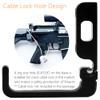 DeYoungArbeit Foldable Gun Rack Wall Mount - 2.3" Deep Vegan Leather Coated Hooks for Scoped Rifles | Secure Firearm Storage with Lock Holes & Space Saving Design (2/4/8 Pack)(Black 8-Pack) view 2