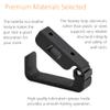 DeYoungArbeit Foldable Gun Rack Wall Mount - 2.3" Deep Vegan Leather Coated Hooks for Scoped Rifles | Secure Firearm Storage with Lock Holes & Space Saving Design (2/4/8 Pack)(Black 8-Pack) view 4