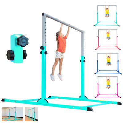 MARFULA Gymnastic Bar for Kids Gymnastic Kip Bar Horizontal Bar Teal Bar Gymnastic Training Equipment for Kids 3-15 Years Home and Club Use