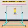 MARFULA Gymnastic Bar for Kids Gymnastic Kip Bar Horizontal Bar Teal Bar Gymnastic Training Equipment for Kids 3-15 Years Home and Club Use view 2