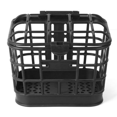 Bike Front Basket Large Capacity Anti Extrusion Black PC Material Detachable Bike Basket with Lid for Electric Bike
