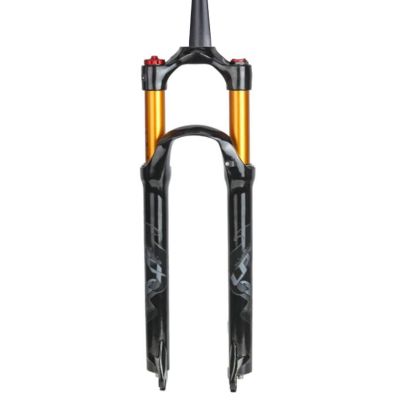 ZECHAO 120mm Travel Air Supension Front Fork,1-1/8" Aluminum Alloy 26/27.5/29inch Mountain Bike Suspension Fork Quick Release Outdoor (Color : Gray-Manual Lockout, Size : 27.5inch)