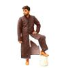 Full Length Gambeson Like Witcher Cosplay Costumes Thick Padded Quilted Armor for SCA Hema Renaissance and Play Brown view 4