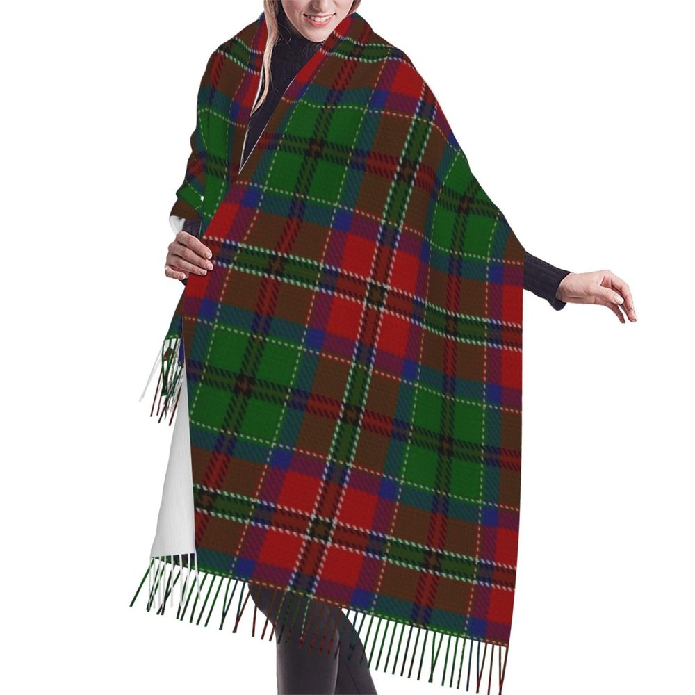 LMNSWDA Scottish Clan MacCulloch MacCullough Tartan Plaid Women's Fashion Cashmere Feel with Tassel Large scarf warm party shawl Wraps