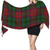 LMNSWDA Scottish Clan MacCulloch MacCullough Tartan Plaid Women's Fashion Cashmere Feel with Tassel Large scarf warm party shawl Wraps view 3