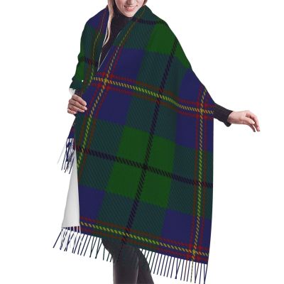 LMNSWDA Scottish Clan Carmichael Classic Tartan Women's Fashion Cashmere Feel with Tassel Large scarf warm party shawl Wraps