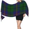 LMNSWDA Scottish Clan Carmichael Classic Tartan Women's Fashion Cashmere Feel with Tassel Large scarf warm party shawl Wraps view 3