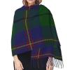 LMNSWDA Scottish Clan Carmichael Classic Tartan Women's Fashion Cashmere Feel with Tassel Large scarf warm party shawl Wraps view 4