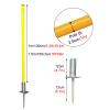 Soccer Agility Poles Spring Loaded, 40/59 inch Tall Speed Training Coaching Slalom Sticks for Kids & Adult, for Garden/School/Playgrounds, Yellow PVC Horse Training Ground Poles ( Color : Yellow 10 cs view 2