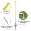Soccer Agility Poles Spring Loaded, 40/59 inch Tall Speed Training Coaching Slalom Sticks for Kids & Adult, for Garden/School/Playgrounds, Yellow PVC Horse Training Ground Poles ( Color : Yellow 10 cs view 4