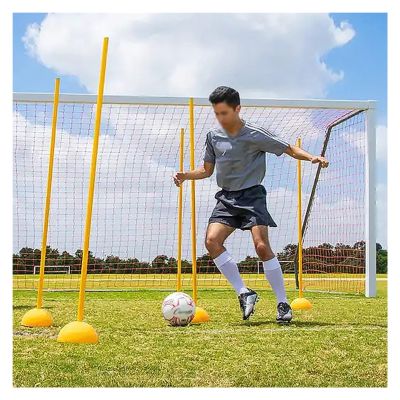 Soccer Training Equipment Agility Poles 3.3ft 3.9ft 4.9ft, 5 Piece Football/Basketball Speed Training Coaching Sticks - Flexible PVC Marker Poles, with Sand/Water Injection Base ( Color : Yellow 5 Pcs