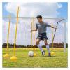 Soccer Training Equipment Agility Poles 3.3ft 3.9ft 4.9ft, 5 Piece Football/Basketball Speed Training Coaching Sticks - Flexible PVC Marker Poles, with Sand/Water Injection Base ( Color : Yellow 5 Pcs view 1