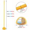 Soccer Training Equipment Agility Poles 3.3ft 3.9ft 4.9ft, 5 Piece Football/Basketball Speed Training Coaching Sticks - Flexible PVC Marker Poles, with Sand/Water Injection Base ( Color : Yellow 5 Pcs view 2