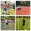 Soccer Training Equipment Agility Poles 3.3ft 3.9ft 4.9ft, 5 Piece Football/Basketball Speed Training Coaching Sticks - Flexible PVC Marker Poles, with Sand/Water Injection Base ( Color : Yellow 5 Pcs view 4