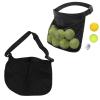 Adjustable Tennis Ball Holder with Convenient Black Oxford Cloth Mesh Waist Belt Bag Pouch Carrier for Tennis, Cycling, Running view 4