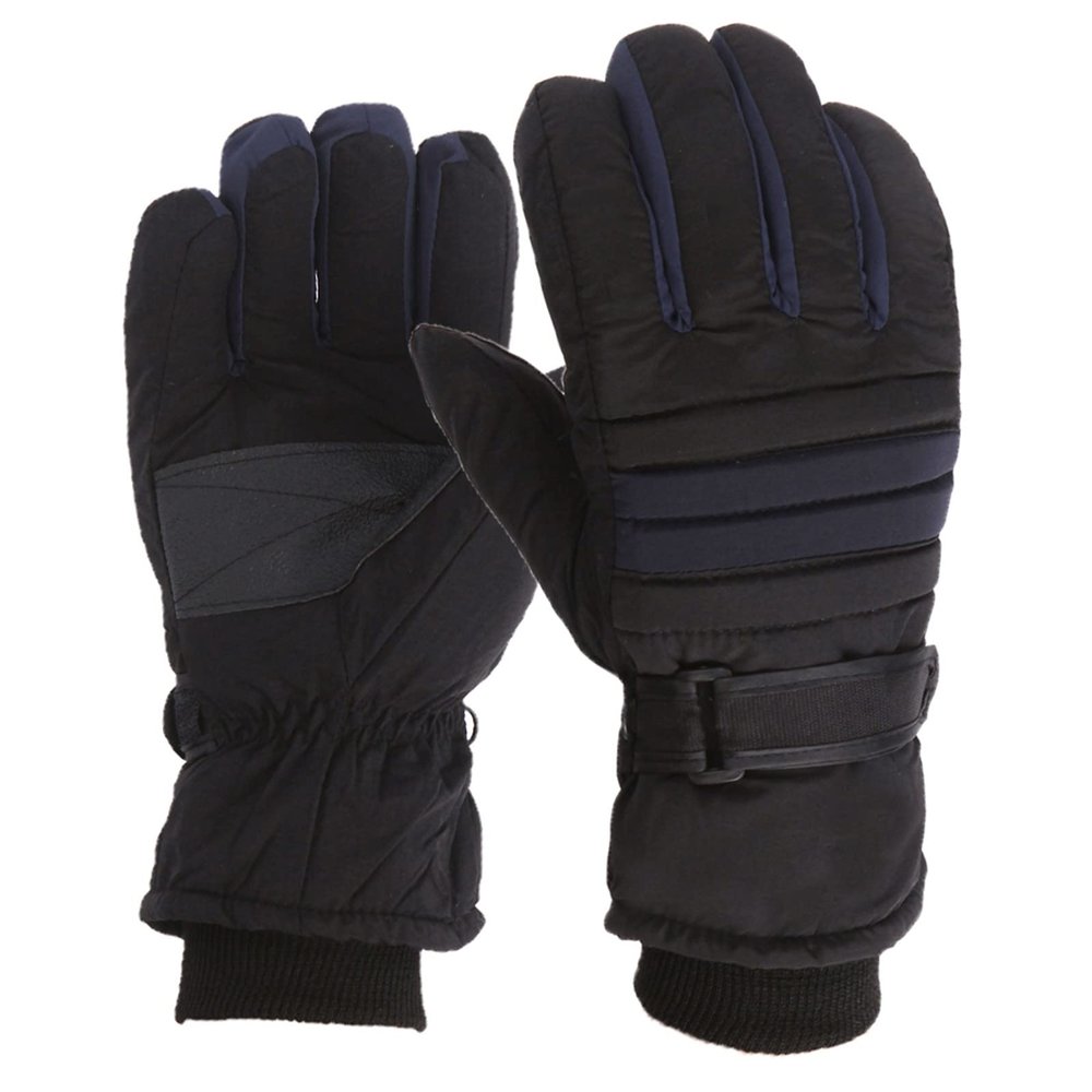 Women Workout Gloves Winter Outdoor Adult Man and Women Snow Skating Snowboarding Windproof Warm Gloves for Cycling and (Black, One Size)